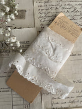 Load image into Gallery viewer, Antique French Cut Work  Broderie Anglaise Lace.