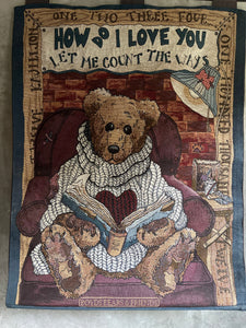 Vintage BOYDS BEARS Child’s Tapestry Wall Hanging - USA