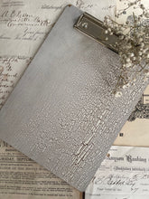 Load image into Gallery viewer, Hand Made A5 Clipboard With Silver Clip - Crackled Finish.