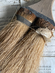 Vintage Farmhouse Horse Hair Primitive Double Paint Brush - Large USA