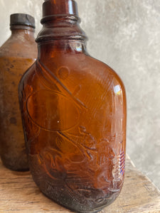 Antique Amber Bottles Set of 3 - Lot Number 3
