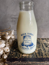 Load image into Gallery viewer, Vintage School Bell Half Pint Milk Bottle.