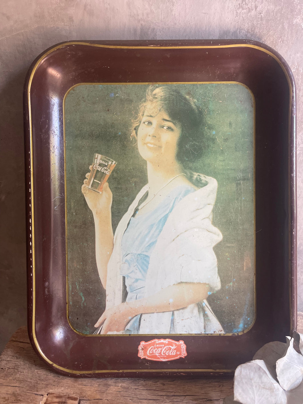 Vintage Coca Cola Large Metal Serving Tray - Circa 1960 USA.