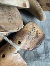 Load image into Gallery viewer, Vintage Scrubbed Oak Shoe Lasts - Pair Rochester NY Circa 1940