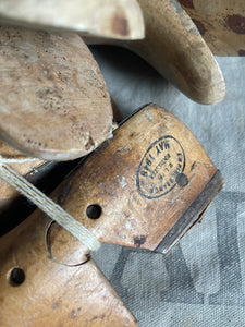 Vintage Scrubbed Oak Shoe Lasts - Pair Rochester NY Circa 1940
