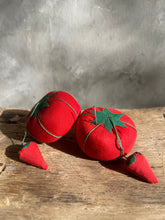 Load image into Gallery viewer, Tomato &amp; Small Strawberry Pincushion - Medium.