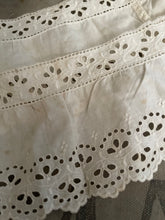 Load image into Gallery viewer, Antique French Cut Work Ruffle With Bi-Snaps