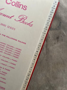 Vintage Collins Indexed Account Book - Unused