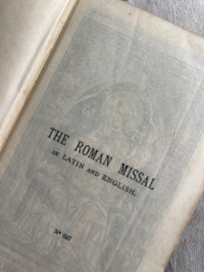 Vintage Textured Leather Bound Roman Missal Prayer Book - Circa 1939