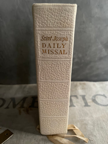 Vintage Textured Leather Bound St Joseph Missal Prayer Book - Circa 1939