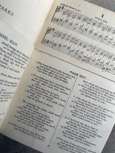 Antique Psalter & Church Hymnary - Circa 1906