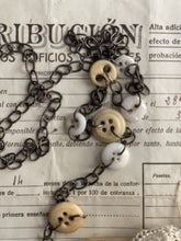 Load image into Gallery viewer, Antique Hand Made French Lingerie Button Necklace.