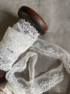 Antique French Very Delicate Patterned Bobbin Lace.