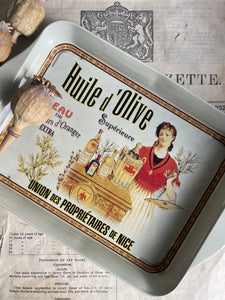Vintage French Huile d’Olive (Olive Oil) Tray - Nice France