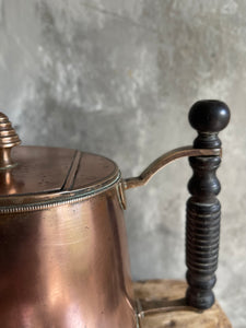 Antique Copper Teapot - Acorn Detail Lid Circa 1890 UK.