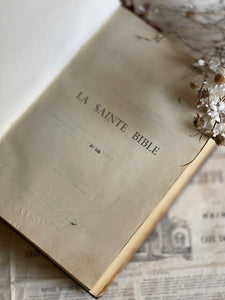 Antique French Leather Bound Bible - La Sainte Bible.
