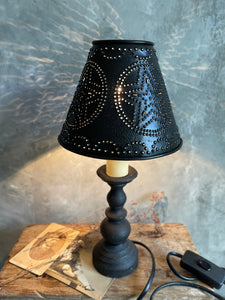Vintage Repurposed Cast Iron Candle Stick Lamp.