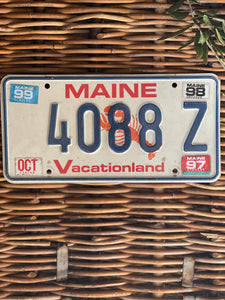 Vintage US Number Plates - Maine.