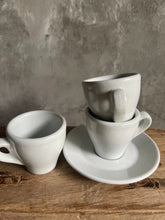 Load image into Gallery viewer, Vintage Cappuccino &amp; Espresso Shot Cups/Saucers.