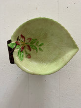 Load image into Gallery viewer, Carlton Ware Leaf Shaped Sweet Dish On Stand - Green Apple Blossom.