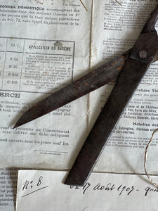 Antique Scissors With Tracing Wheel Handle - Sheffield UK.