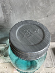 Historical Ball Quart Mason Jar With Zinc Lid - Shoulder Style.
