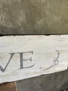 Large Timber “LOVE” Wall Sign - USA