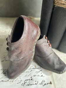 Antique French Handmade First Walker Shoes - Circa 1900 Paris.