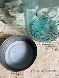 Historical Ball Quart Mason Jar With Zinc Lid - Shoulder Style.