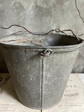 Load image into Gallery viewer, Large Oval Farmhouse Galvanised Bucket With Strainer.