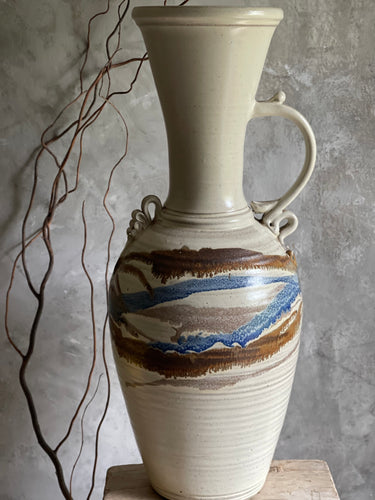 Large Handmade Artisan Pottery/Stoneware Grecian Style Urn - Made In Australia.