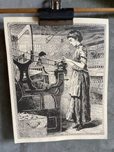 Load image into Gallery viewer, “Lady Weaver” Adhesive Detailed Advertising Label - USA