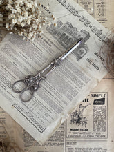 Load image into Gallery viewer, Antique French Silver Table Scissors.