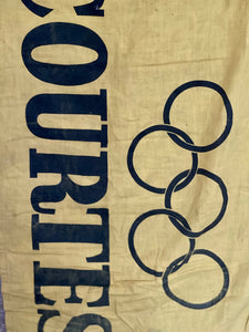 Vintage Olympic 1956 Courtesy Flag Melbourne Australia.