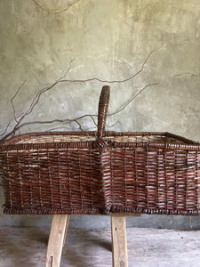French Farmhouse Large Woven Foraging Basket - Rectangular.