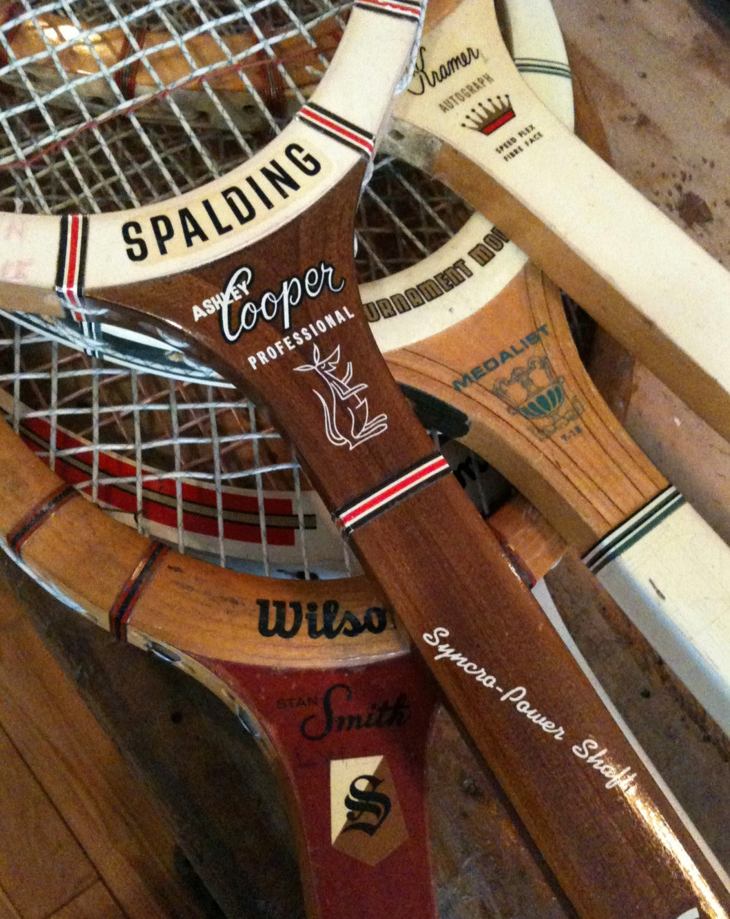 Vintage Tennis, Racquetball & Squash Racquets - Set of 3