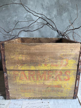 Load image into Gallery viewer, Vintage United Farmers Rustic Milk Crate - Circa 1960 Boston USA.