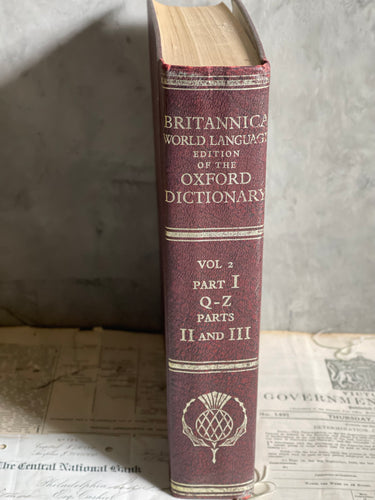 Vintage Britannica Oxford Dictionary Parts 1 & 2