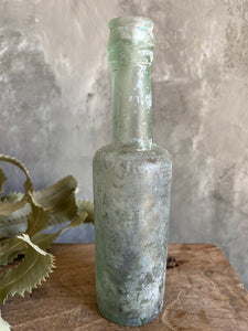 Antique Aqua Sauce Bottle - Circa 1900.