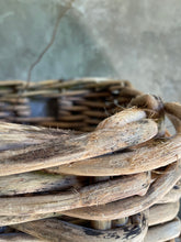 Load image into Gallery viewer, Vintage Square French Farmhouse Thick Wicker Basket.