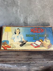 Vintage MAUN Home Craft Set - Made in England Circa 1940 Set #1