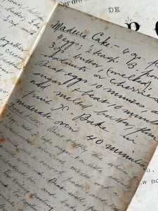 Antique Handwritten Recipe Book  - Circa 1909 Rare Collectable.