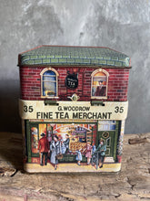 Load image into Gallery viewer, Vintage G.Woodrow Tea Merchant Tin - Made in England.