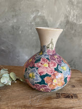 Load image into Gallery viewer, Handpainted Pottery Bud Vase by Dorothy Coffill Artist.