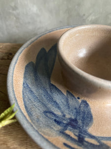 Vintage Handmade Pottery Dip/Savoury Plate.