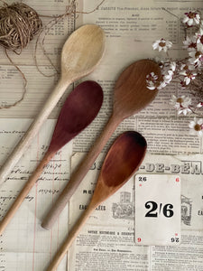 Vintage Wooden Spoons Set of 4.