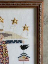 Load image into Gallery viewer, Hand Stitched Angel In Frame.