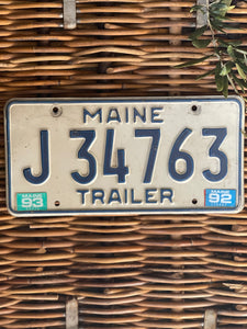 Vintage US Number Plates - Maine.