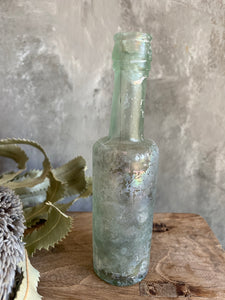 Antique Aqua Sauce Bottle - Circa 1900.