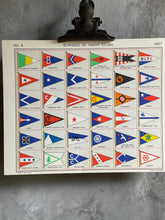 Load image into Gallery viewer, Original Vintage Burgee Flag Plates From The 1950’s - 1960’s.